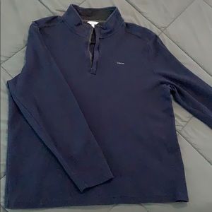 Quarter zipped pullover sweater